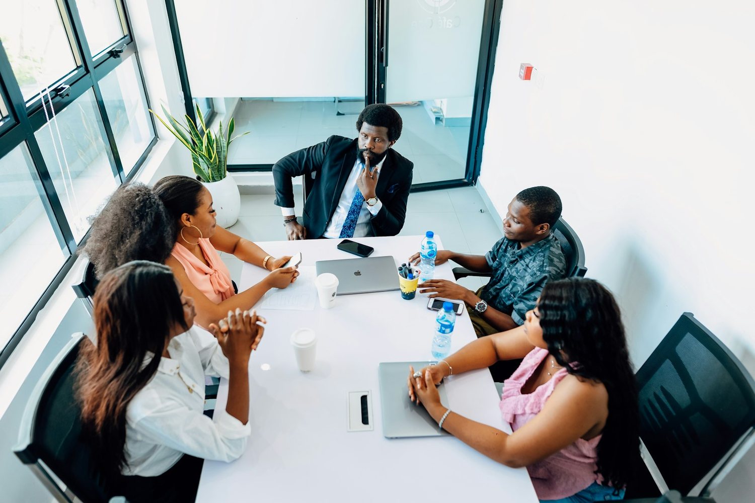 Team meeting around a boardroom table