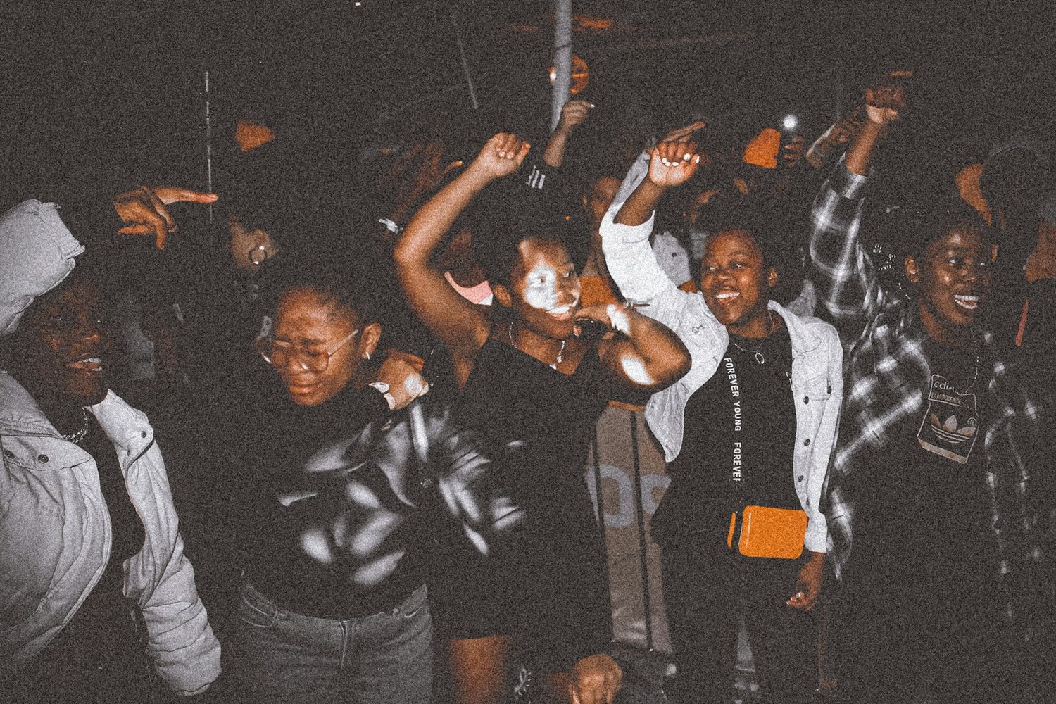 Guests celebrating at a lively party